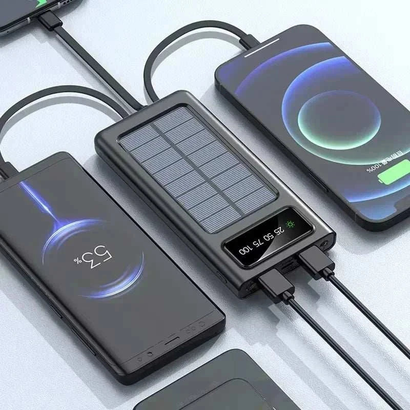 Banco solar para celulares: Carga simultanea