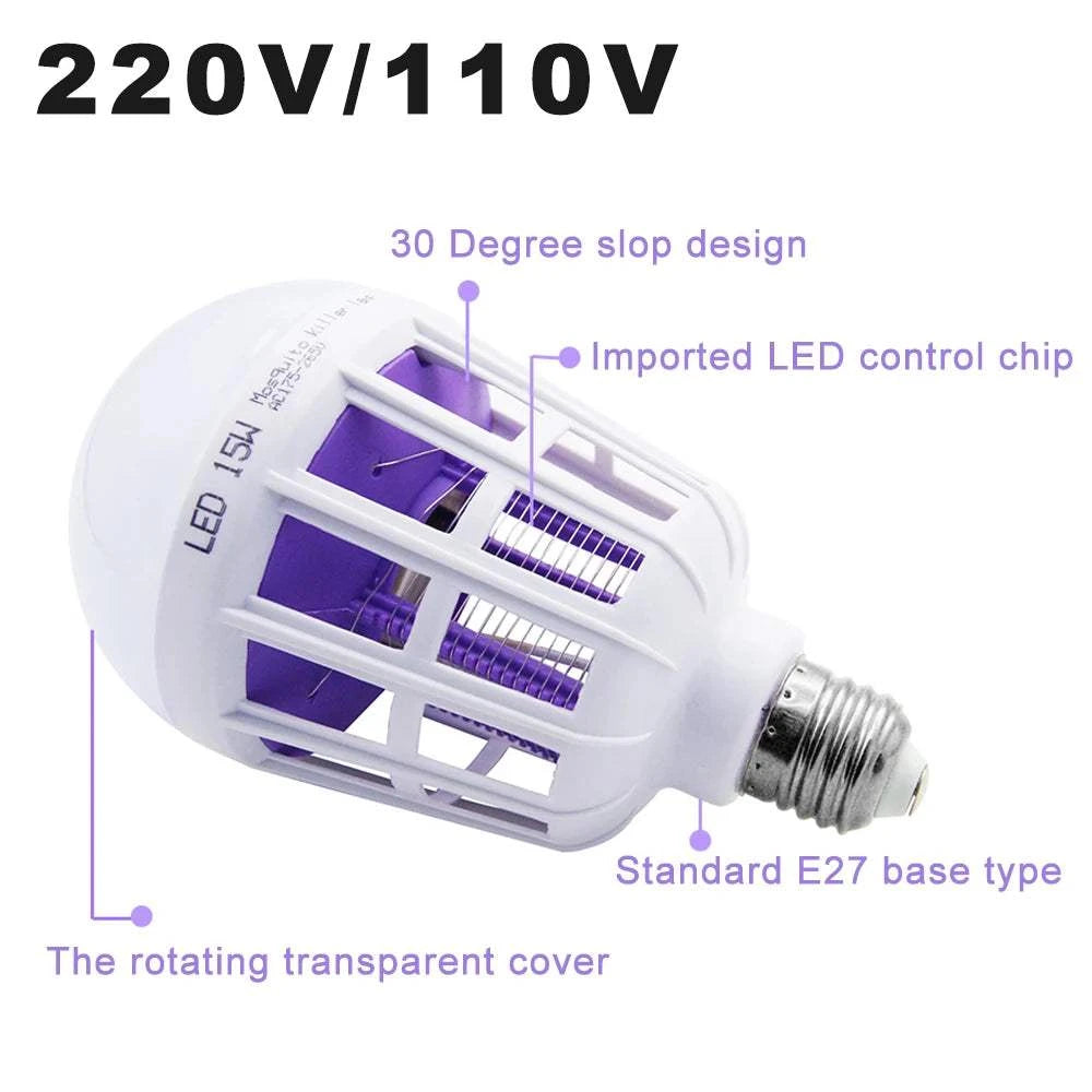 Foco LED mata mosquitos de rosquilla universal